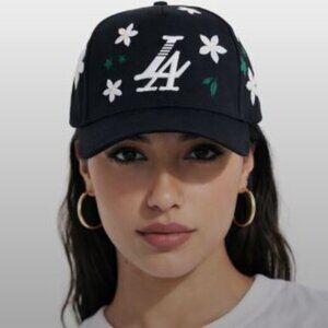 LA Floral Paradise Snapback Hat Embroidered Adjustable Streetwear Cap